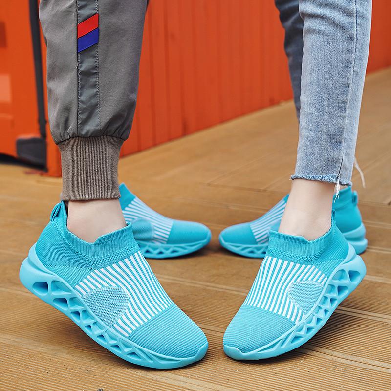 2024 Fashion Purple Running Shoes for Men Socks Sports Shoes Plus Size 48 Breathable Women Slip-on Sneakers Sock Trainers Men