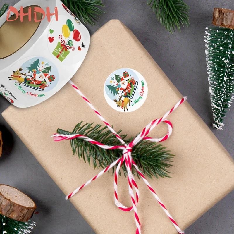 500 Sheets Merry Christmas Stickers Holiday Stickers For Party Envelopes Stationery Cards Labels Gift Seals Stickers Decoration