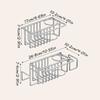 Punch-Free Kitchen Sink Organizer Rack,Sink Caddy,Multi Compartment Sponge Brush Dishcloth Storage Holder,dish Brush Holder