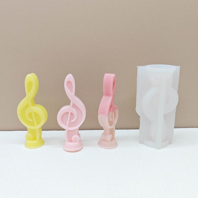 Musical Note Candle Molds Silicone Moulds Scented Candle Resin Casting Molds Handmade DIY Clay Molds Table Decorations