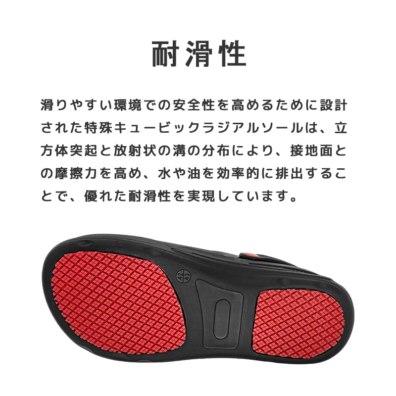 Hazako Kochschuhe für Herren und Damen, Schwarz, Küchenclogs, Rutschfest, Wasserdicht, EVA-Harz Arbeitsschuhe, S-120 [Schwarz, L, 24.0-24.5 cm]