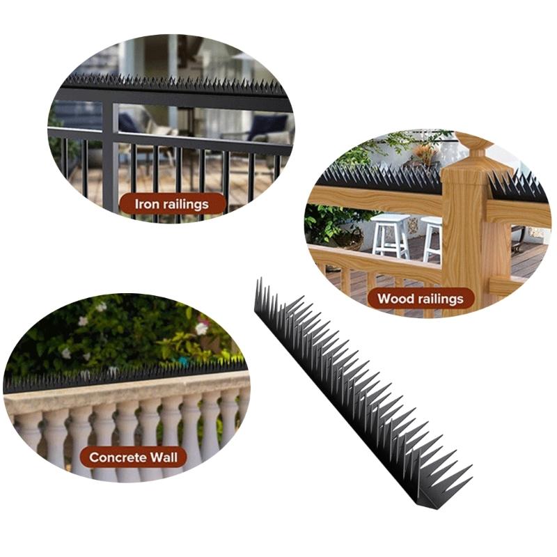6 Pezzi Punte Metalliche da Muro per Recinzioni di Sicurezza Design Anti-Arrampicata per Casa e Giardino Protezioni per Tetti e Muri