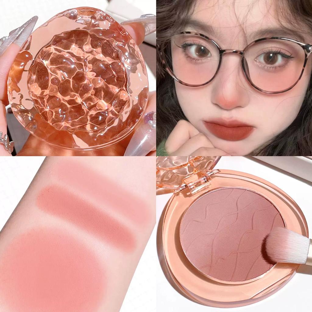 Gradient Blush, Long-Lasting and Non-Fading, Pure Matte Nude Makeup, Natural Waterproof, High-Gloss Contouring, Brightening, Rouge, and Plumping Color
