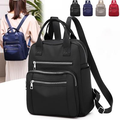 Damen Reiserucksack Lässige Wasserdichte Oxford Umhängetaschen Weibliche Große Kapazität Handtasche Rucksack Schwarze Geldbörse Schultasche
