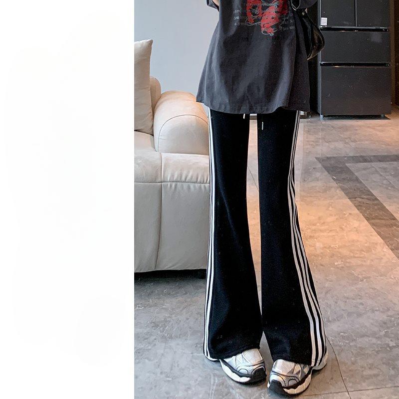 

Женские летние спортивные брюки с микроклешем, узкие брюки с высокой талией, повседневные узкие брюки в полоску для йоги 2XL