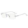 Korean Anti-Blue Light Glasses Unisex Ultralight Square Alloy Frame Eyeglasses Elegant Comfortable Glasses Eye Protection Women