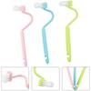 Bathroom Gadgets Toilet Brush Multi-Purposes Small Size Green+Pink+Blue User-Friendly Design 20*3CM Bathroom Home