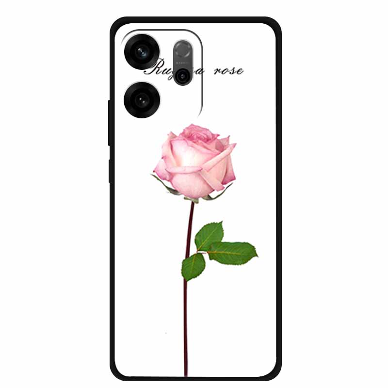 For Oppo Reno14 F Case 3D Flowers Emboss Phone Cases for Oppo Reno 14 F Reno14F 5G Back Protective Covers Soft Silicone Bumper