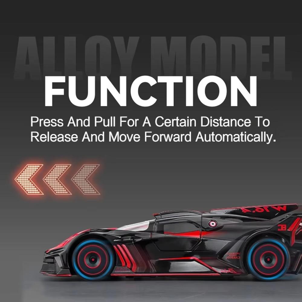 1:24 Bolide Revuelto Alloy Model Diecast Car Toys Doors Opened Sound Light Pull Back Miniature Vehice Boy Adult Birthday Present