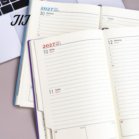 Academic Monthly Planner 2027 A5 Daily Planner, 365 Day Time Management Schedule Notebook for Work Study, Imitation Leather Hardcover Organizer,