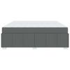 Box Spring Bed Frame with Mattress Dark Grey 200 x 200 cm Fabric
