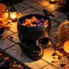 Beauty Store Display Props Skull Planter Resin Head Flower Pot Halloween Candy Bowl Spooky Desktop Stationery Storage Gothic Decoration for