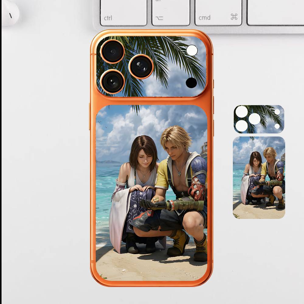 Game Figure Y-Yuna Plain Decal Skin for iPhone17 Pro Max Back Film Cover Wrap Anti-scratch Durable Sticker iPhone17promax