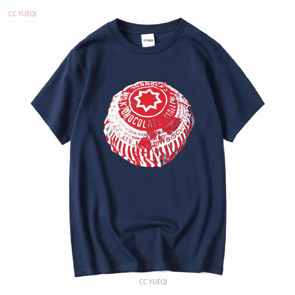 Tunnocks Tea Cake Pop Art Bílé a červené provedení Tričko s dlouhým nebo krátkým rukávem vintage Oprané značkové oblečení Pohodlné