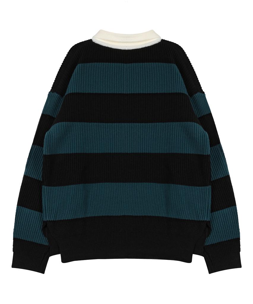 NODU Bold Rugby Hazzi Knit [Black]