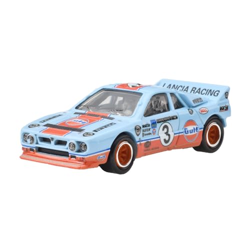 Hot Wheels Premium 2-Pack Lancia Rally 037 / Fiat 131 Abarth Vehicle Toy Diecast Cars for Ages 3 and Up, Blue, HRR81
