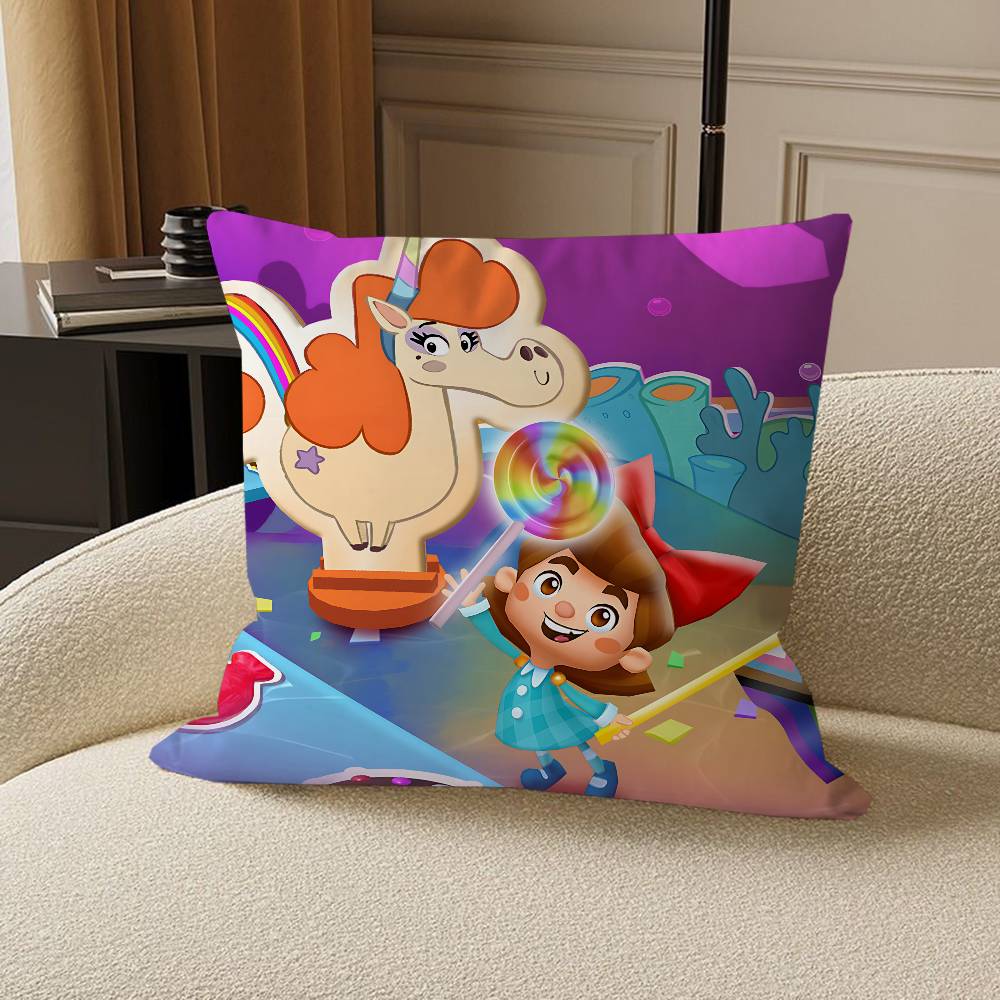 C-Candy Crush Saga Personalized Pillow Cover Kids Bedroom Wild Party Decor Pillowcase Kid Birthday Shower Gift