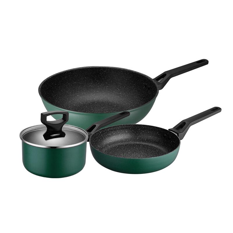 ASD Zhenyun Crystal Stone Non-stick Cookware 3-Piece Set