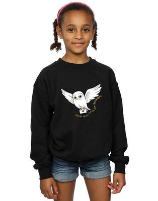 Mädchen-Sweatshirt mit Eulen-Buchstaben