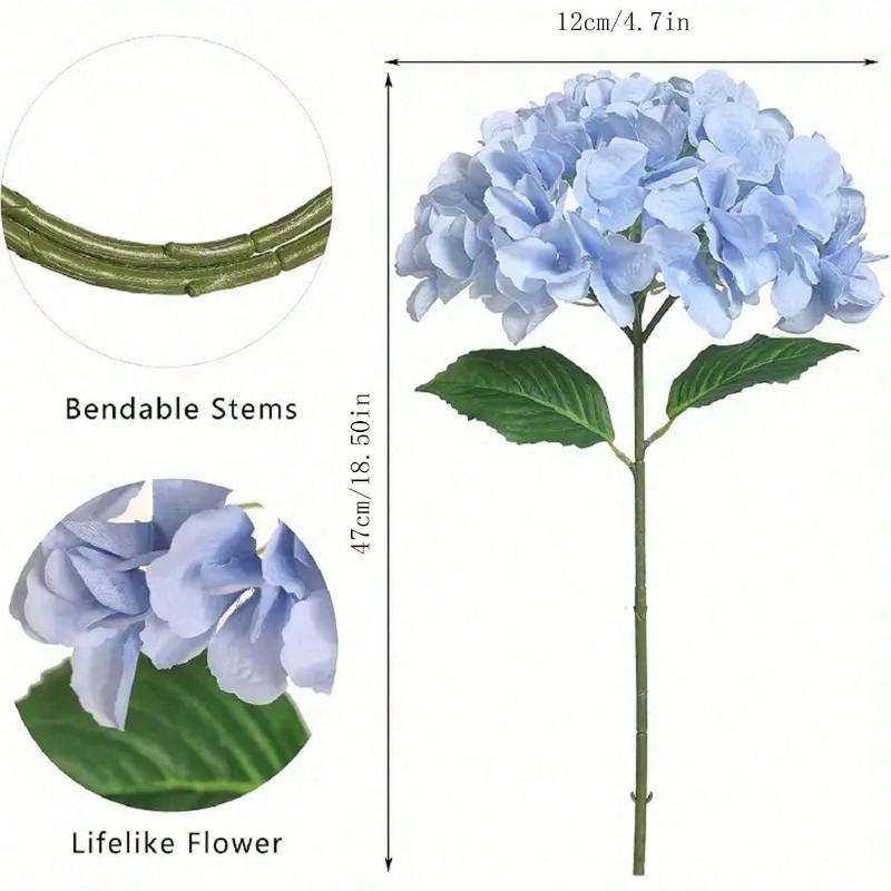 1PCS Artificial Hydrangea, Fake Hydrangea, Faux Plant, Spring Decoration, High-Quality Artificial Flower For DIY Wedding Bouquets, Parties, Home