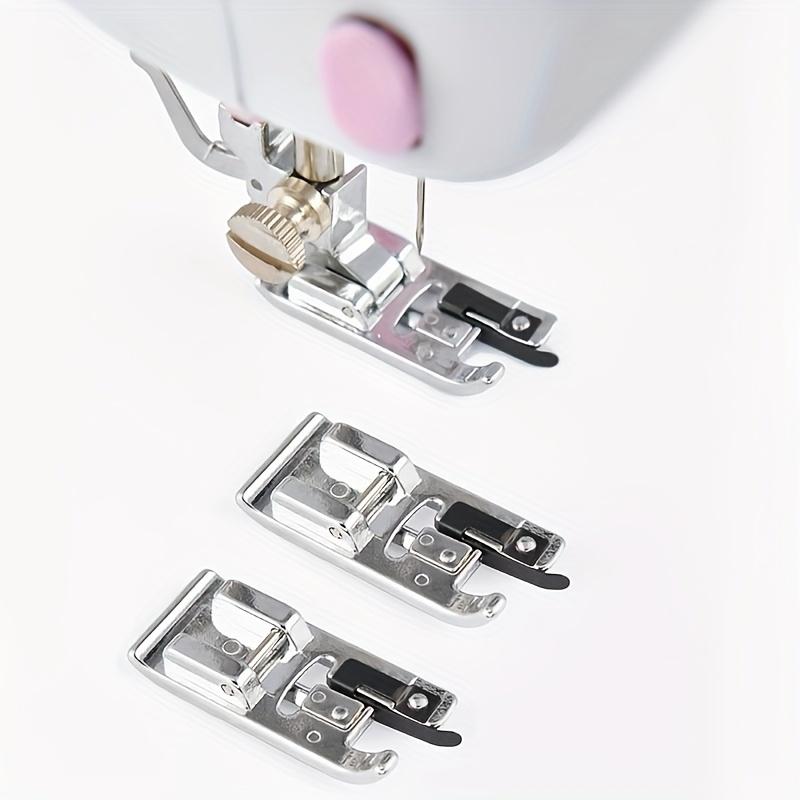 Overlock Overedge Overcasting Sewing Machine Presser Rolled Hem Foot Tool For Low Shank Snap-On Singer, Brother Yj222-2