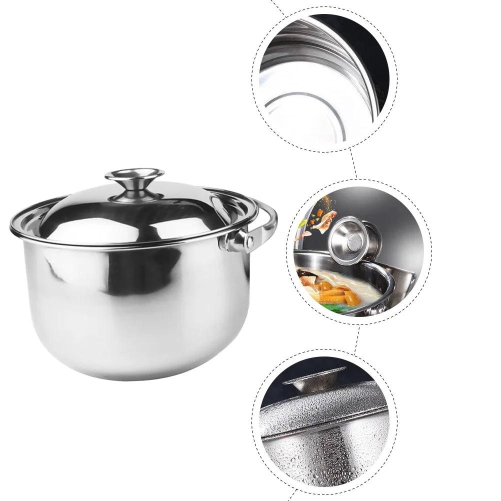 Pot Soup Cooking Steel Stainless Stock Stew Bowls Mixing Bowl Stockpot Pan Kitchen Cookware Pots Metal Ceramic Handle Induction