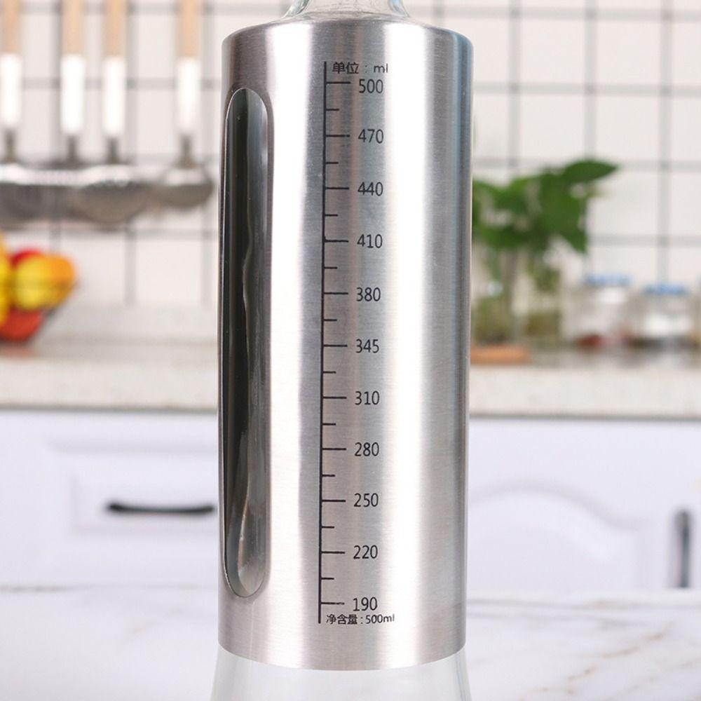 Vinegar Olive Oil Stainless Steel Oil Kettle Seasoning Storage Dispenser Cooking Tools Wine Bottle