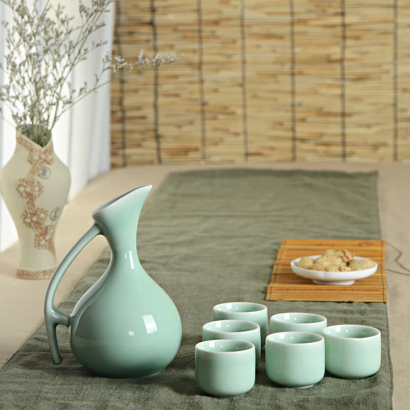 Celadon Wine Set with Decanter and Cups