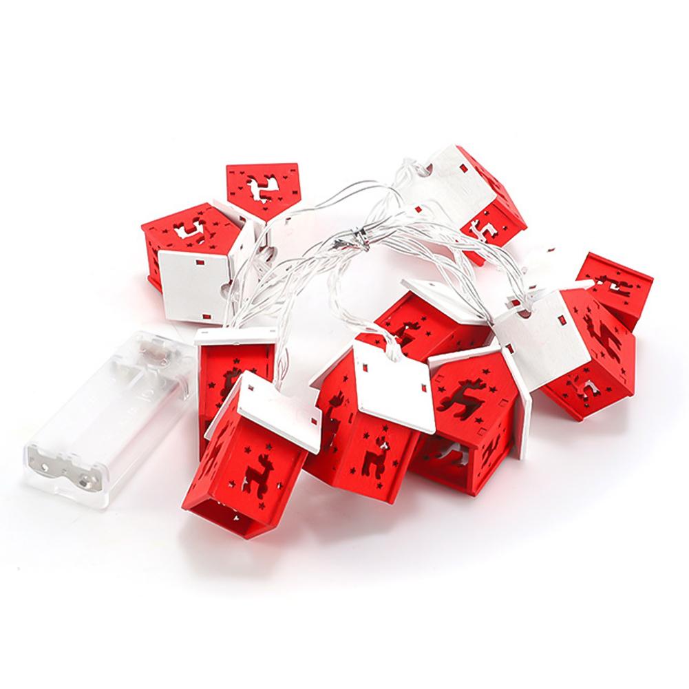 1.5/2/3m LED Christmas Decoration Wood House String Light Santa Claus Christmas Trees Battery USB String Lighting for Home Decor