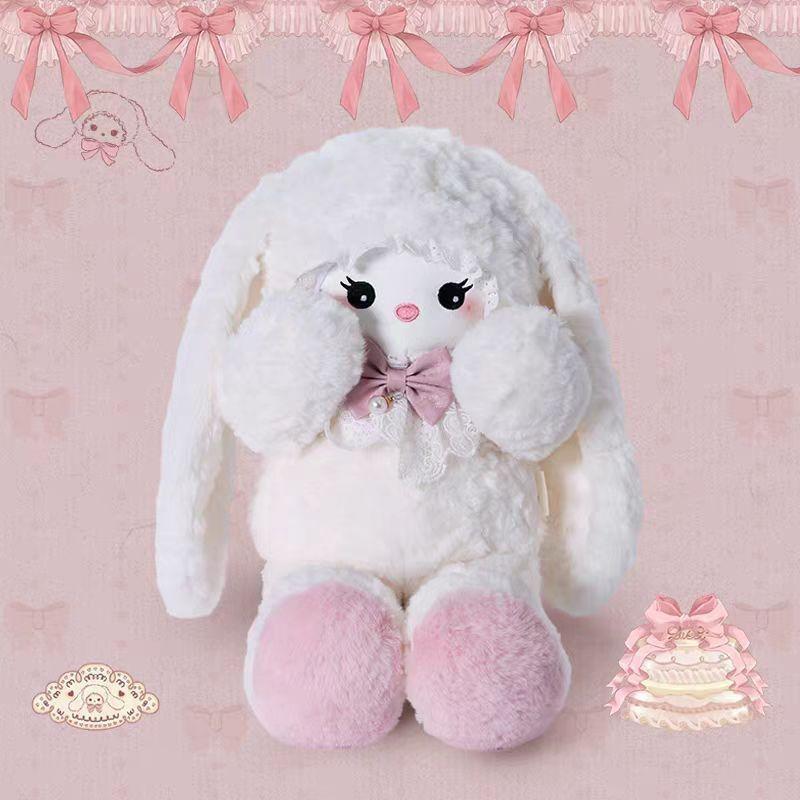 

Новая милая плюшевая игрушка-кролик, кукла-лоли, спящая с куклой-кроликом, подушка для бросания, подарок на день рождения 40cm- [with ears 60cm]