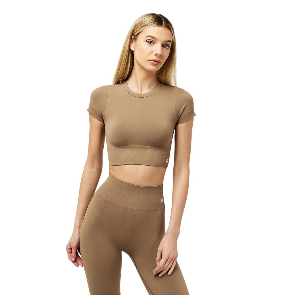 4th & Reckless Womens/Ladies Crew Neck Slim Crop T-Shirt