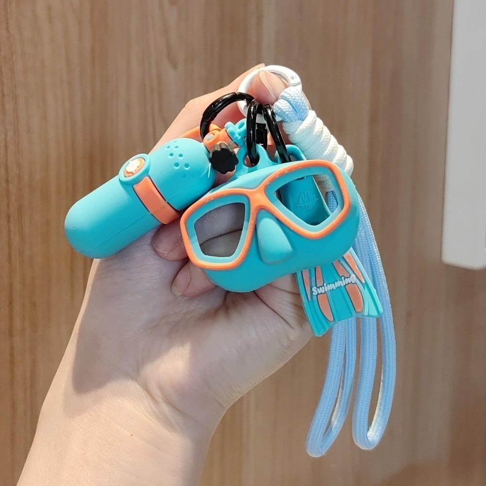 Funny Diving Mask Bag Pendant Colorful Oxygen Cylinder Keyring Diving Enthusiast