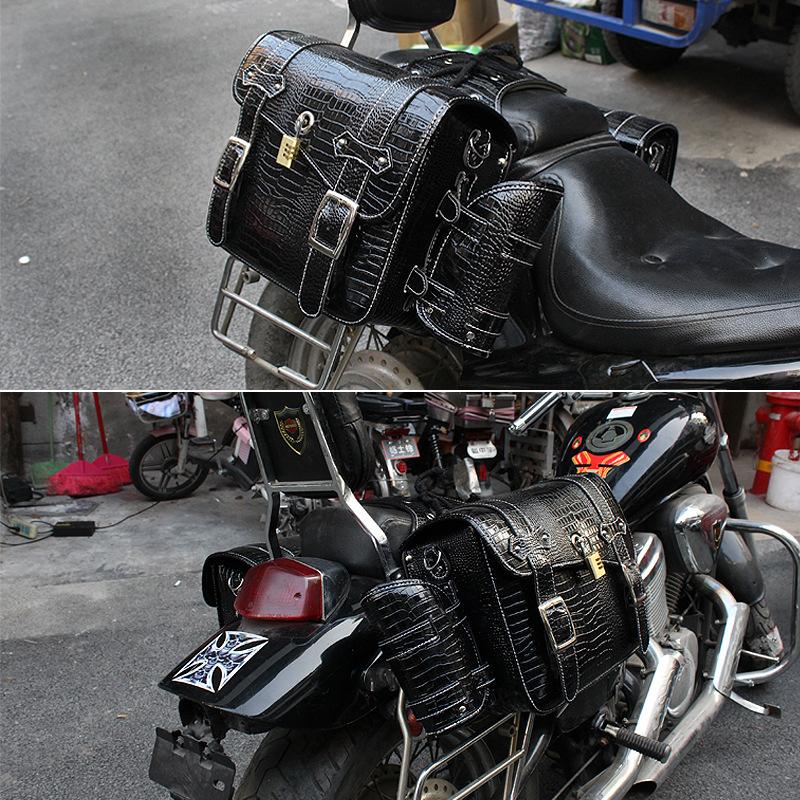 Retro Motorcycle Hanging Bag Harley Crown Prince Car Side Bag Box Motorcycle Side Bag Waterproof And Sunscreen Saddle Side Bag With Lock