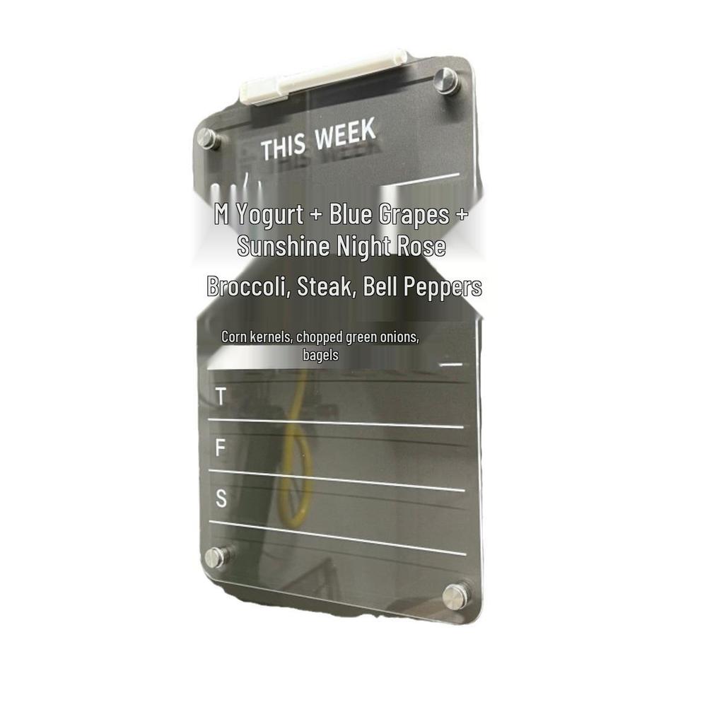Clear Magnetic Acrylic Double-Layer Dry Erase Board for Refrigerator