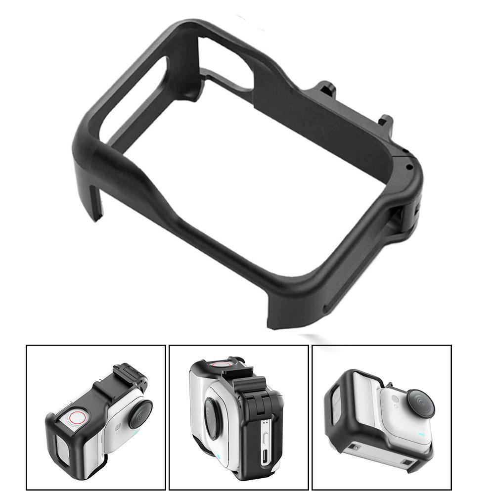 Pour Insta360 GOUltra Cadre Étendu Cage Lapin Coque de Protection Conception Encliquetable à Dégagement Rapide Avec Pièces de Couvercle Rabattable Antichoc