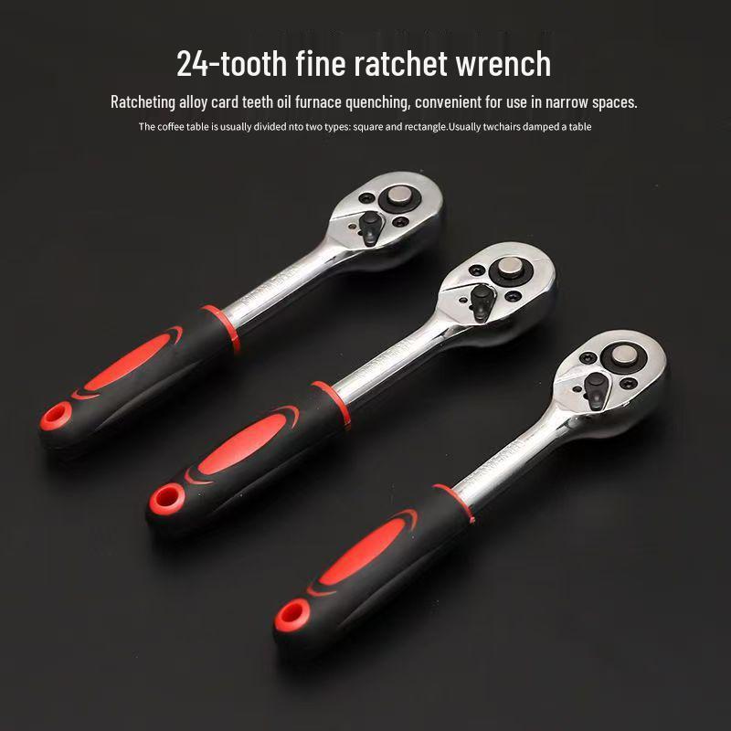 Verchromter Ratschenschlüssel-Satz: 24 & 72 Zähne, Enthält kleine, mittlere und große Fliegenschlüssel