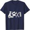 Dog Groomer Love T Shirt Dog Grooming Hairdryer Paw Scissors