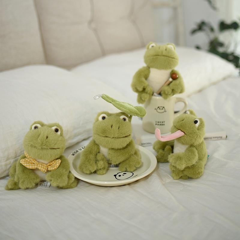 Kawaii grüner Frosch Kuscheltier Plüschtier Cartoon Plüschfigur Für Jungen Mädchen Geburtstagsparty Mode Dekoration Tägliche Verzierung