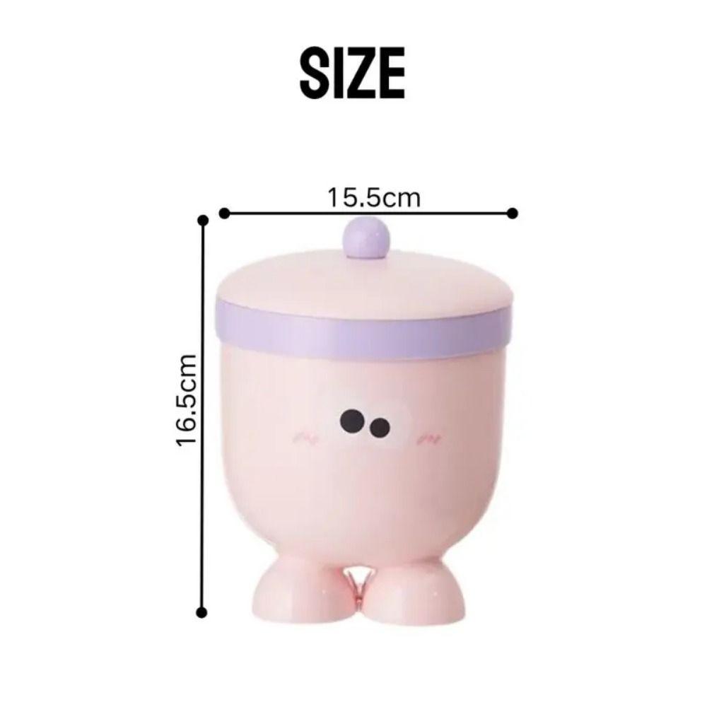 with Lid Garbage Bin Plastic Storage Box Cute Desktop Trash Can  Table & Office Desk