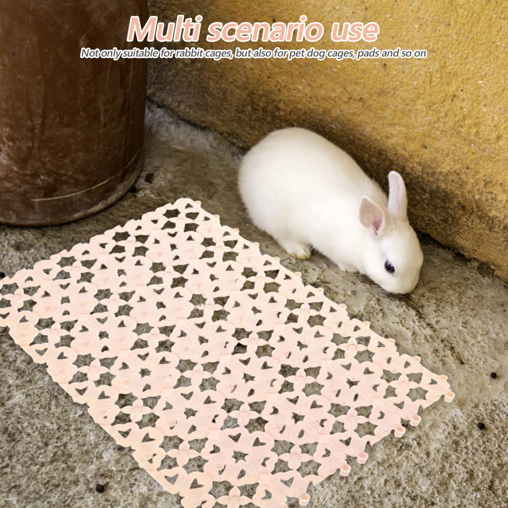 10 Stück Kaninchenkäfig Bodenmatte Strapazierfähige Kunststoff-Kaninchenpadhalter für Kaninchen Hunde Hamster Chinchillas Leicht zu reinigende Katzentoilette