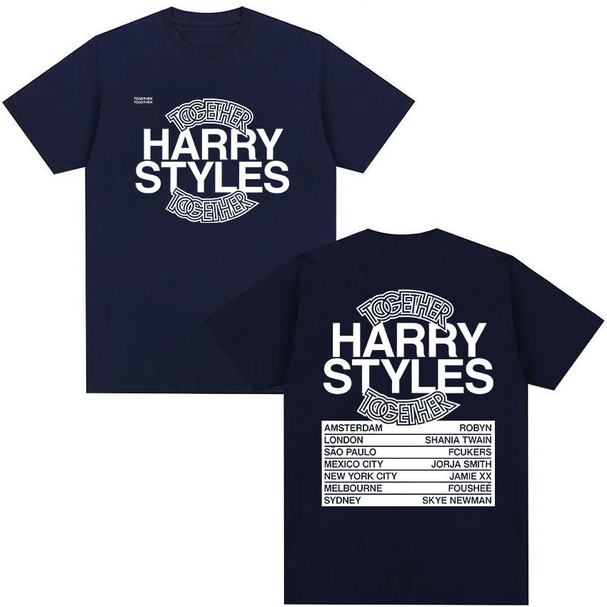 Harry Styles Together Tour 2026 T-shirt con Fantasia Uomo Hip Hop Pop Moda Lusso T-shirt Casual Cotone T-shirt Street Wear Y2K