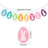 2.5Meters Easter Rabbit Egg Felt Banner Flag for Spring Easter Party Home Wall Decoration Supplies DIY Bunny Hanging Garland