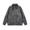 Unisex Retro Karomuster Patchwork Lederjacke - Mellade Street Style Trend