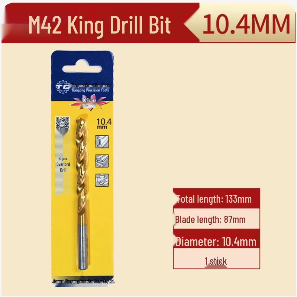 Tiangong M42 Overlord 8% Cobalt High-Speed Steel Twist Drill Bit for Stainless Steel