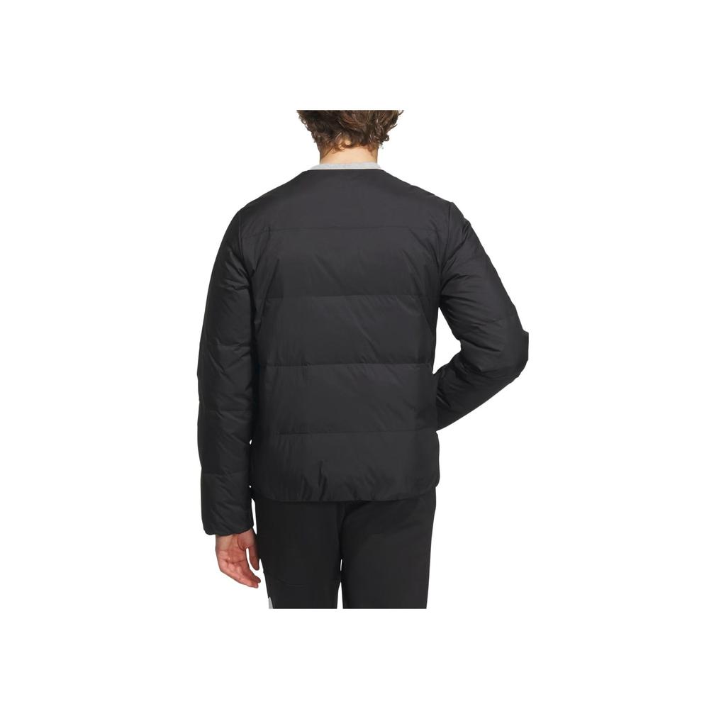 Adidas Pure Color Zip-Up Collar Long Sleeve Jacket Men Outerwear Black IT8748