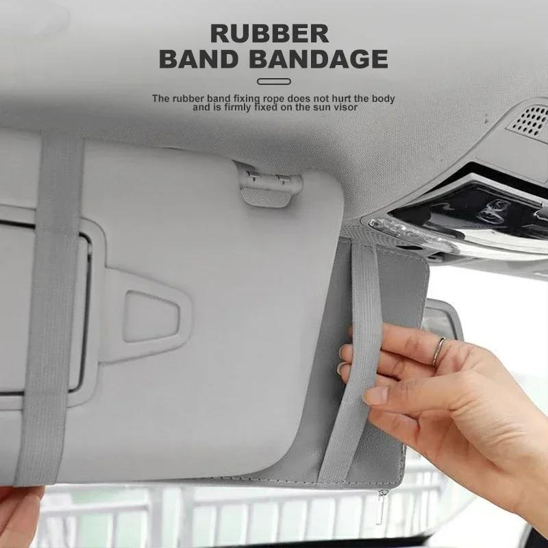 FIT Car New Honda Car Glasses Storage PU Leather Multi-Function Sun Visor Point Organizer Storage Pocket For Honda Fit Jazz Acc