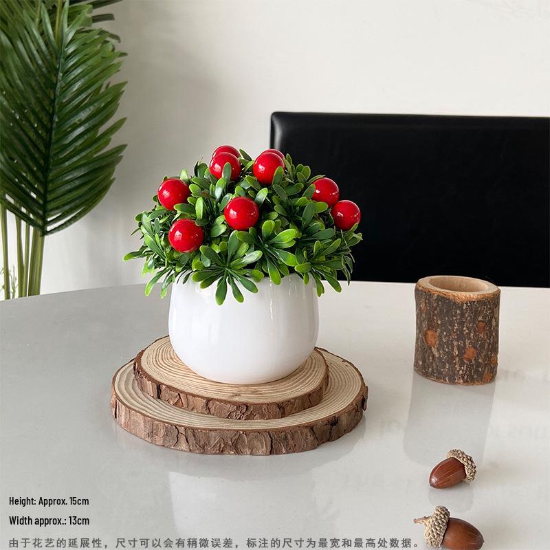 Artificial Bonsai Green Plants for Desk and Living Room Decoration