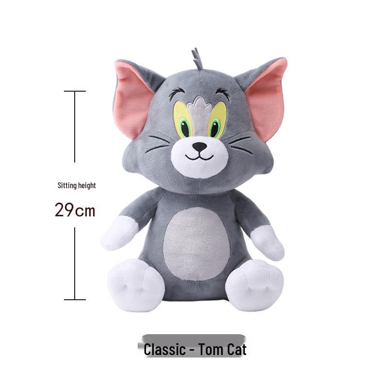 Tom and Jerry Plush Toy Set: Tom Cat Doll & Jerry Mouse Pillow