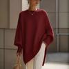 Damen Uni Rundhals Pullover Strickoberteil, Lockerer Fauler Stil Freizeit Strickbluse