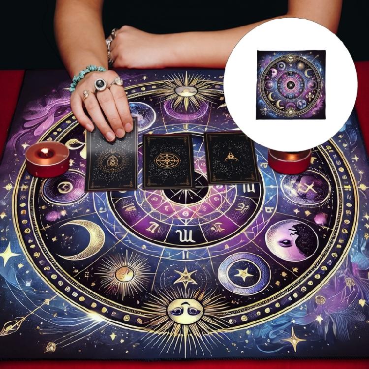 Square Divinations Tapestry Sun Moon Astrology Tablecloth Tarots Tablecloth Table Cloth Witchcrafts Supplies